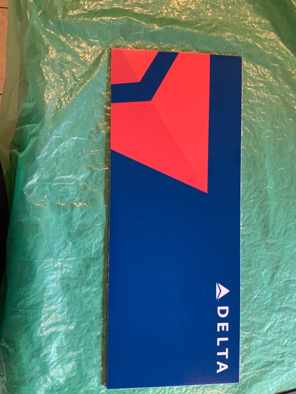 Original Delta Airlines Advertisement Airport Plastic Wall Sign — 15” x 6”x 0.1”